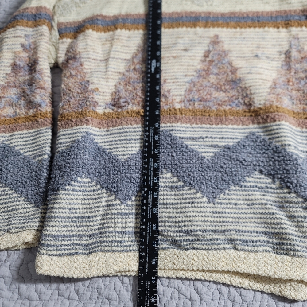 Vintage 80s Allen Wah Men's Sweater Size Large Tall Abstract Grandpacore - Picture 2 of 6